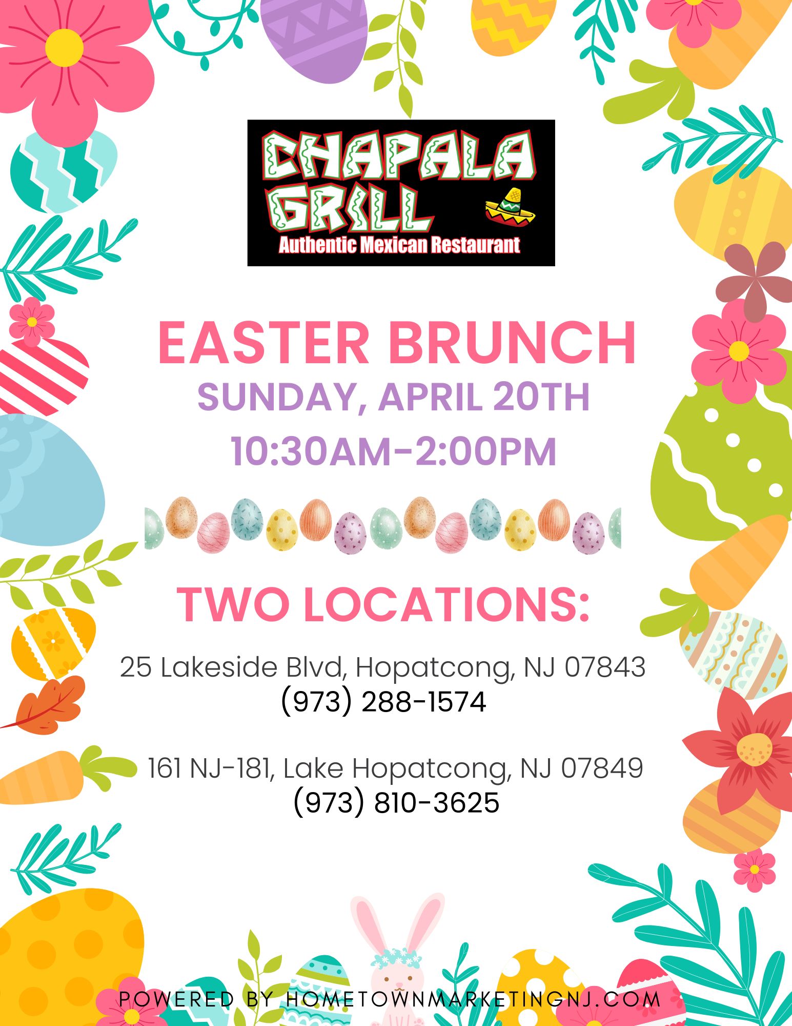 Chapala Grill BOTH Easter Brunch 2025
